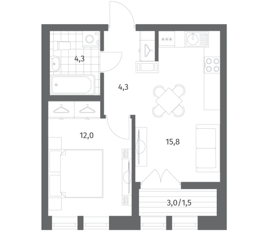 Купить квартиру в ЖК NEWПИТЕР в Ленинградской области. Вариант № 5258487, 0, площадь -  квм, цена 6960000 рублей