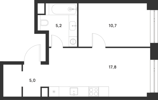 Купить однокомнатную квартиру в новостройках в районе Текстильщики в Москве. Вариант № 156476, 0, площадь -  квм, цена 23550150 рублей