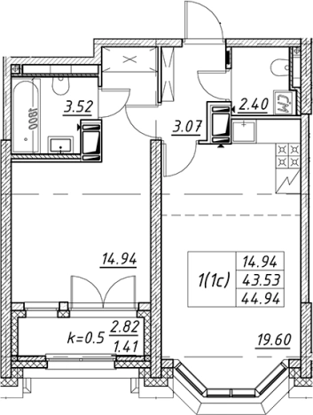 Купить двухкомнатную квартиру в новостройках в ЖК Цивилизация на Неве в Санкт-Петербурге. Вариант № 7850682, 0, площадь -  квм, цена 13673534 рублей