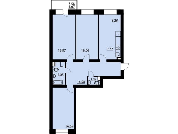 Купить квартиру в новостройках на улице Кленовая в Воронежской области. Вариант № 93889, 0, площадь -  квм, цена 12747902 рублей