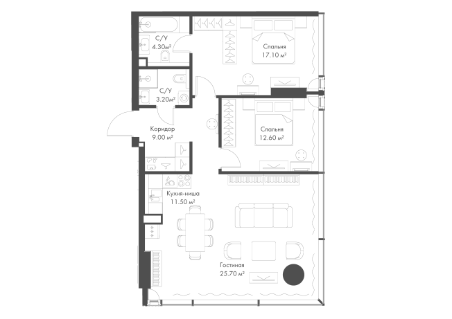 Купить квартиру в районе Беговой в Москве. Вариант № 143815, 0, площадь -  квм, цена 85276500 рублей
