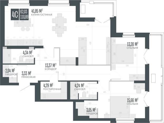 Купить четырехкомнатную квартиру на улице Мира в Новосибирской области. Вариант № 6823535, 0, площадь -  квм, цена 31381870 рублей