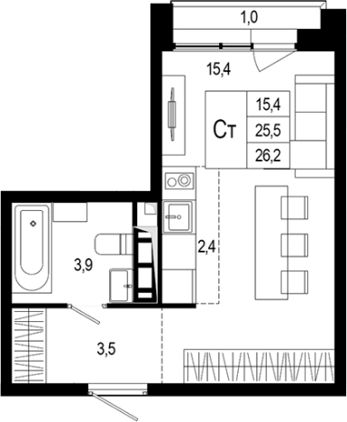 Купить квартиру в новостройках в Подольске. Вариант № 120213, 0, площадь -  квм, цена 5296772 рублей