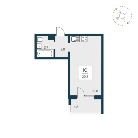 Купить Студию в новостройках в Новосибирской области. Вариант № 9883065, 0, площадь -  квм, цена 3550000 рублей