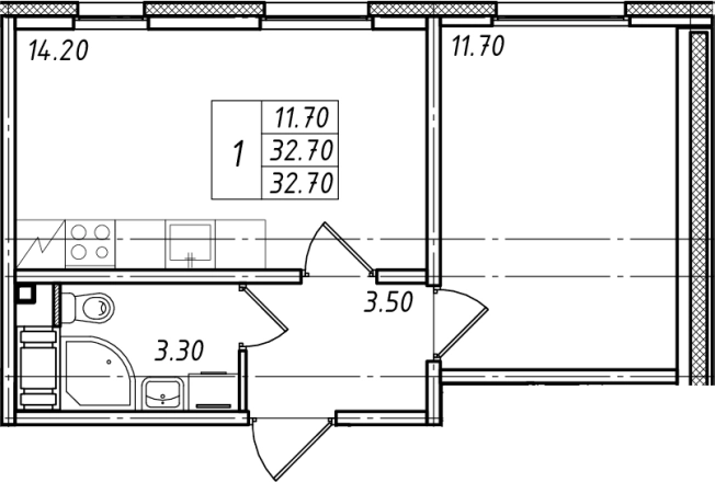 Купить двухкомнатную квартиру в Ленинградской области. Вариант № 4038527, 0, площадь -  квм, цена 5782131 рублей
