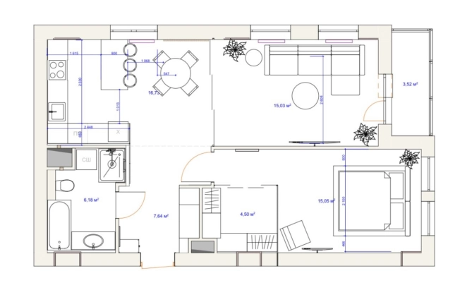 Купить квартиру в Москве. Вариант № 8047746, 16, площадь - квм, цена 21800000 рублей
