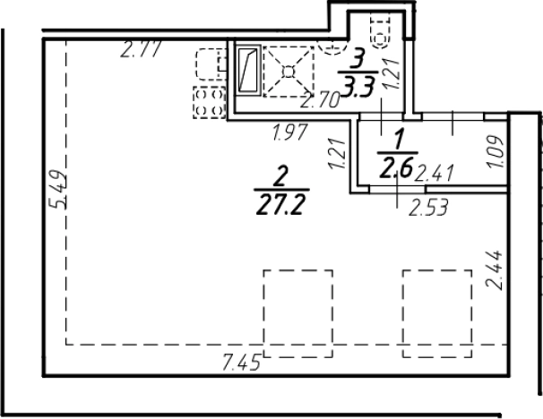 Купить Студию на улице Аммермана в Санкт-Петербурге. Вариант № 78665, 0, площадь -  квм, цена 5544250 рублей