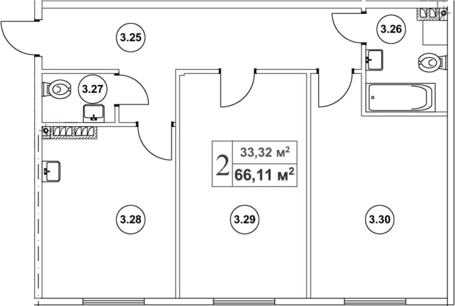 Купить квартиру в новостройках в Гатчине. Вариант № 77385, 0, площадь -  квм, цена 11736360 рублей