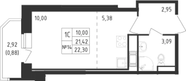 Купить Студию в ЖК Живи! В Рыбацком в Санкт-Петербурге. Вариант № 6631121, 0, площадь -  квм, цена 6274871 рублей
