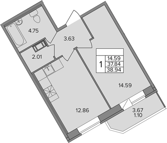 Купить квартиру в ЖК Капральский в Ленинградской области. Вариант № 6643548, 0, площадь -  квм, цена 6464040 рублей