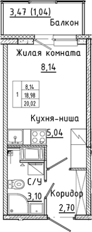 Купить квартиру в ЖК Аквилон Янино в Ленинградской области. Вариант № 6226647, 0, площадь -  квм, цена 3702902 рублей