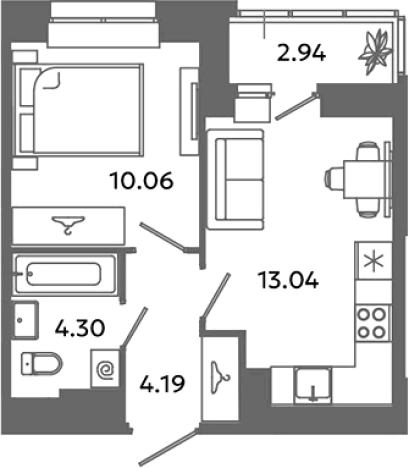 Купить квартиру в ЖК Загляденье в Ленинградской области. Вариант № 6632358, 0, площадь -  квм, цена 5019975 рублей