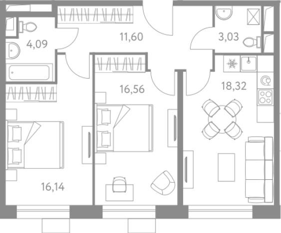 Купить трехкомнатную квартиру у метро Каширская в Москве. Вариант № 74210, 0, площадь -  квм, цена 22799833 рублей