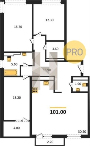 Купить трехкомнатную квартиру в ЖК Утро на Репина в Ижевске. Вариант № 70869, 0, площадь -  квм, цена 7807000 рублей