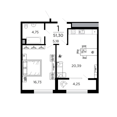 Купить квартиру в новостройках в ЖК "Вега" в Рязани. Вариант № 77639, 0, площадь -  квм, цена 8991645 рублей