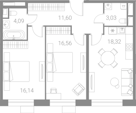 Купить трехкомнатную квартиру у метро Каширская в Москве. Вариант № 74205, 0, площадь -  квм, цена 22792987 рублей