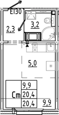 Купить Студию в новостройках у метро Гражданский проспект в Санкт-Петербурге. Вариант № 8085542, 0, площадь -  квм, цена 3899827 рублей