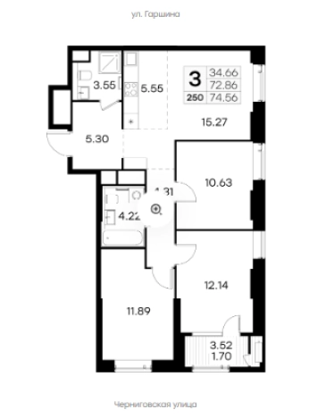 Купить квартиру в ЖК Glorax Черниговская в Нижнем Новгороде. Вариант № 3593179, 0, площадь -  квм, цена 18249999 рублей