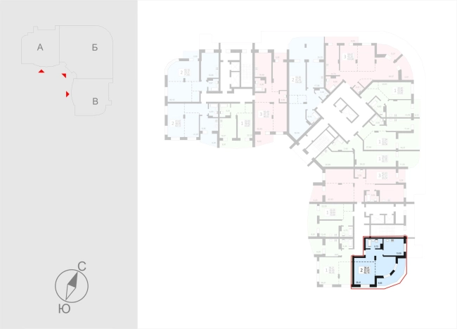 Купить двухкомнатную квартиру в ЖК Отражение в Владимире. Вариант № 1055076, 1, площадь -  квм, цена 8084430 рублей