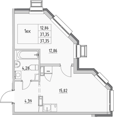 Купить однокомнатную квартиру в ЖК Новый Город в Выборге. Вариант № 9153957, 0, площадь -  квм, цена 6723000 рублей