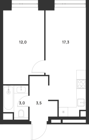 Купить однокомнатную квартиру в районе Текстильщики в Москве. Вариант № 154754, 0, площадь -  квм, цена 22490150 рублей