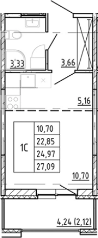 Купить Студию на улице Центральная в Ленинградской области. Вариант № 4040167, 0, площадь -  квм, цена 4999888 рублей