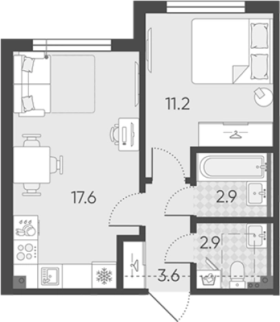 Купить двухкомнатную квартиру в новостройках в ЖК Пулково Lake в Санкт-Петербурге. Вариант № 7597538, 0, площадь -  квм, цена 9006299 рублей