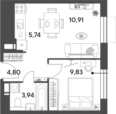Купить квартиру в ЖК Публицист в Пушкине. Вариант № 139644, 0, площадь -  квм, цена 6180687 рублей