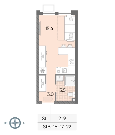 Купить Студию на вторичке у метро Черкизовская в Москве. Вариант № 10641867, 0, площадь - квм, цена 8774651 рублей