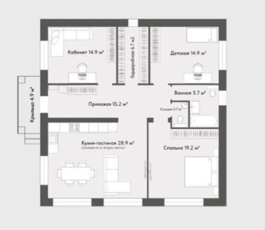Купить дом в Калуге. Вариант № 14445, 4, площадь -  квм, цена 8600000 рублей