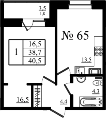 Купить однокомнатную квартиру в Микрорайоне Въезд, Гатчина в Гатчине. Вариант № 7259090, 0, площадь -  квм, цена 6860214 рублей