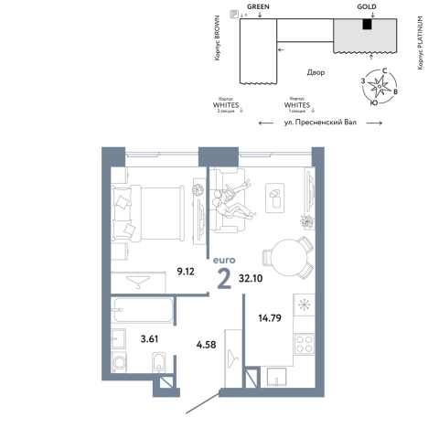 Купить квартиру в ЖК Republic в Москве. Вариант № 10522589, 0, площадь - квм, цена 33789400 рублей