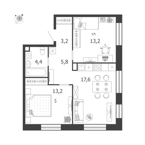 Купить квартиру в ЖК Shagal в Москве. Вариант № 164614, 0, площадь -  квм, цена 35170783 рублей