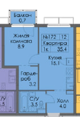 Купить однокомнатную квартиру в Нижегородской области. Вариант № 8610357, 0, площадь -  квм, цена 5300000 рублей