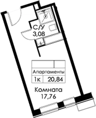 Купить Студию у метро Ладожская в Санкт-Петербурге. Вариант № 6250752, 0, площадь -  квм, цена 6760162 рублей