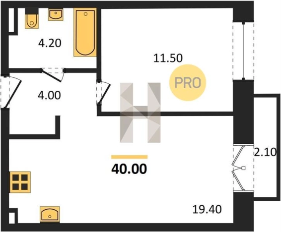 Купить однокомнатную квартиру в районе Устиновский в Ижевске. Вариант № 70329, 0, площадь -  квм, цена 3328000 рублей