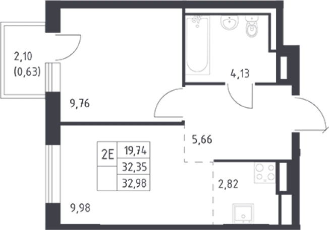 Купить квартиру в ЖК Квартал Лаголово в Ленинградской области. Вариант № 6708211, 0, площадь -  квм, цена 4957916 рублей