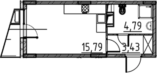 Купить Студию в Ленинградской области. Вариант № 8470274, 0, площадь -  квм, цена 4084371 рублей