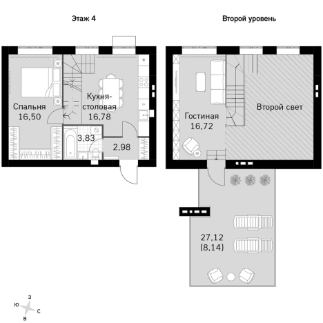 Купить двухкомнатную квартиру в Одинцове. Вариант № 9958534, 0, площадь -  квм, цена 17620935 рублей