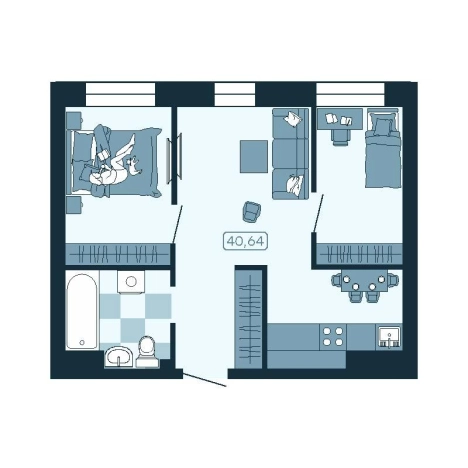 Купить двухкомнатную квартиру в новостройках в ЖК Соболь в Владивостоке. Вариант № 5460069, 0, площадь -  квм, цена 7032752 рублей