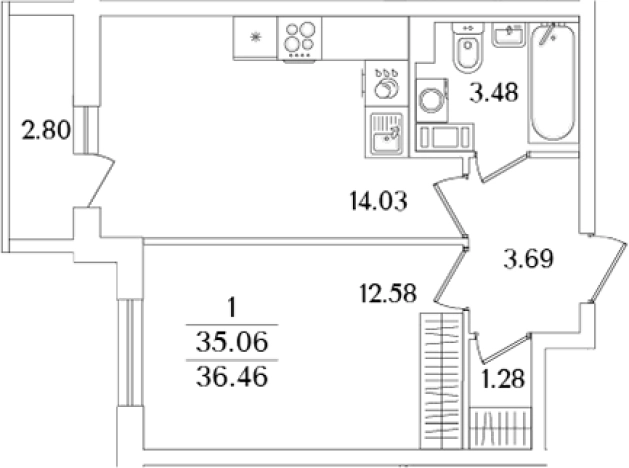 Купить двухкомнатную квартиру в новостройках в районе исторический  Сосновая Поляна в Санкт-Петербурге. Вариант № 6712850, 0, площадь -  квм, цена 12929006 рублей