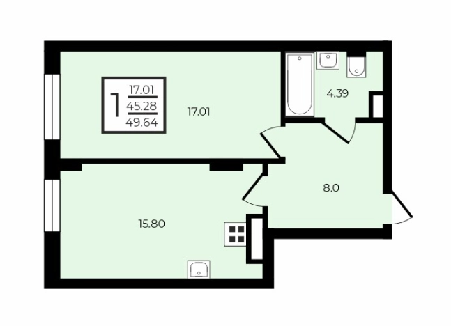 Купить однокомнатную квартиру в Владимире. Вариант № 10663667, 4, площадь - квм, цена 8200000 рублей