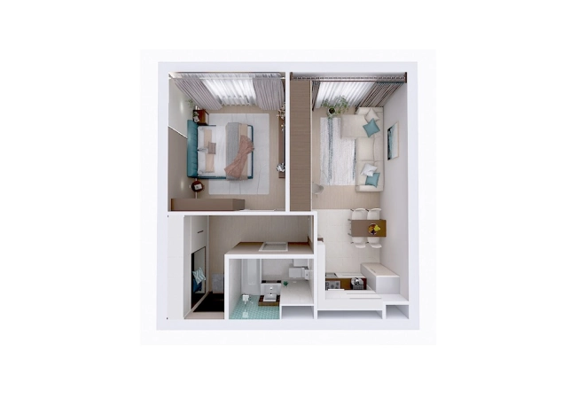 . Вариант № 10180756, 7, площадь - 46.71 квм, цена 9800000 рублей