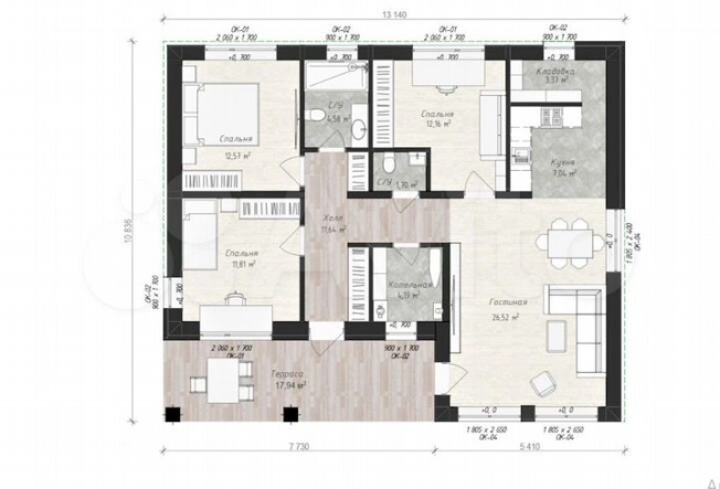Купить дом в Барнауле. Вариант № 2467091, 0, площадь -  квм, цена 9944000 рублей