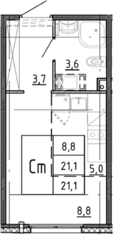 Купить Студию в ЖК Ручьи 2 в Санкт-Петербурге. Вариант № 9510573, 0, площадь -  квм, цена 4237935 рублей