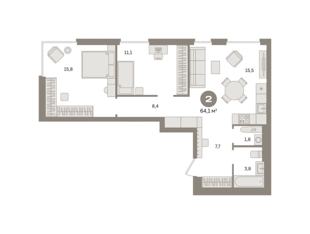 Купить двухкомнатную квартиру у метро Домодедовская в Москве. Вариант № 8879007, 0, площадь -  квм, цена 19740000 рублей
