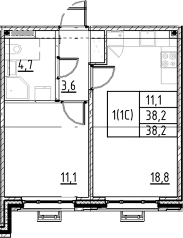 Купить квартиру в новостройках у метро Купчино в Санкт-Петербурге. Вариант № 7597689, 0, площадь -  квм, цена 8463324 рублей