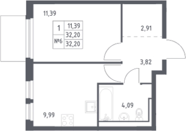 Купить однокомнатную квартиру у метро Пролетарская в Ленинградской области. Вариант № 6900253, 0, площадь -  квм, цена 4930460 рублей