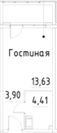 Купить Студию у метро Улица Дыбенко в Санкт-Петербурге. Вариант № 9327561, 0, площадь -  квм, цена 5019079 рублей