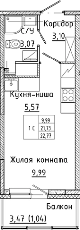 Купить квартиру в ЖК Аквилон Янино в Ленинградской области. Вариант № 6226682, 0, площадь -  квм, цена 3918762 рублей